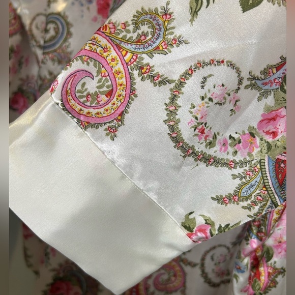 Vintage NWT KATHRYN Silky Floral Long Sleeve Nightgown Size‎ L - Picture 8 of 16